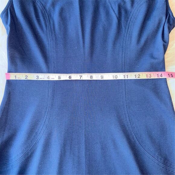 Diane Von Furstenberg Manette Women's Size 12 Navy Blue Sheath Body Con Dress - Picture 9 of 10